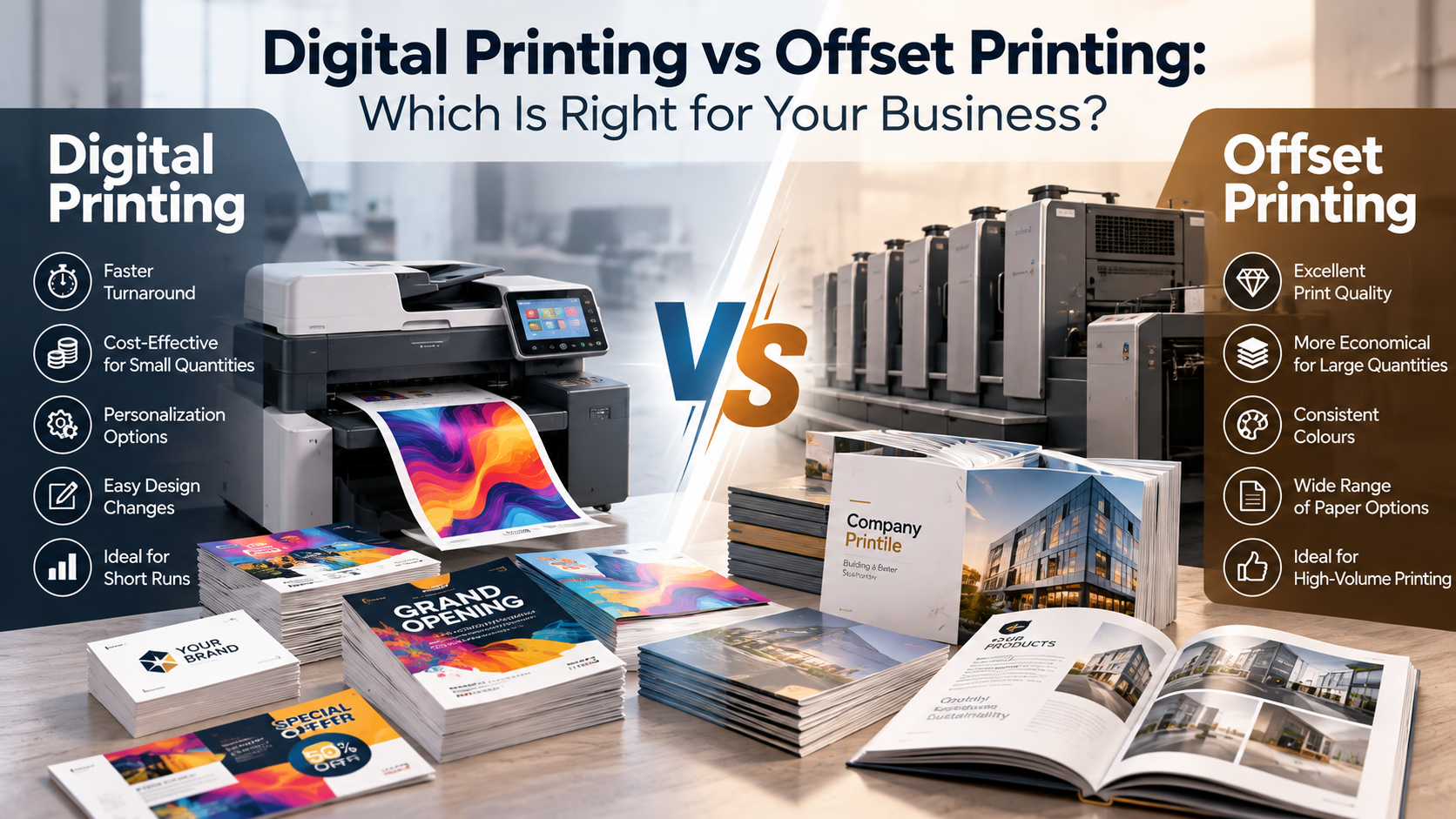 Digital Printing vs Offset Printing: Which Is Right for Your Business?