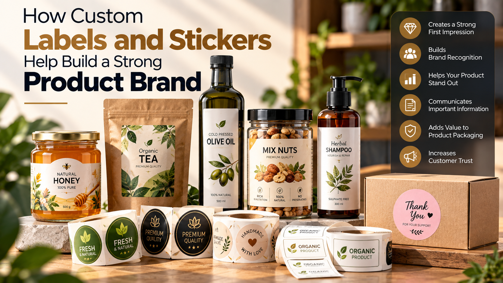 How Custom Labels and Stickers Help Build a Strong Product Brand
